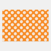 3 pc volleybalpatronen coördinerend blauw sinaasap inpakpapier vel (Voorkant 2)