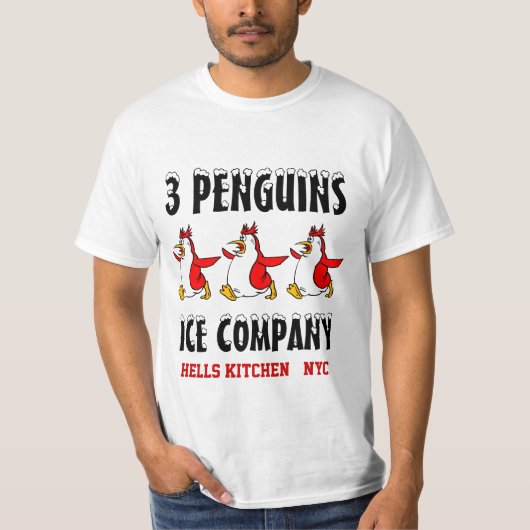 3 PENGUINES ICE COMPANY T-SHIRT (Voorkant)