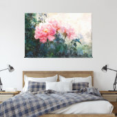 *~* 3 Peony TV2 Art rose toile étirée Impression (Insitu(Chambre))