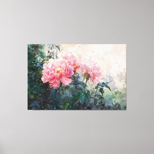 *~* 3 Peony TV2 Art rose toile étirée Impression (Recto)