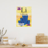 3. Periodieke tabel van de elementen lithium (Li) Poster (Keuken)