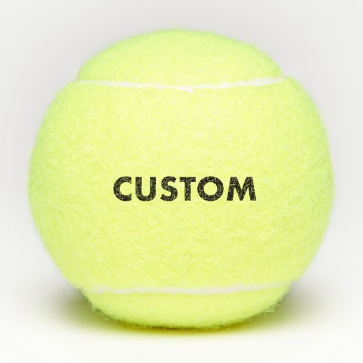 3 Personalized Custom Tennis Balls Blank Template Tennisballen (Voorkant)