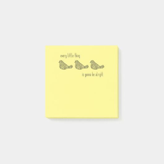 3 Petits oiseaux Notes post-it (Devant)