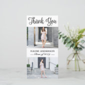3 Photo(2+1) Carte de remerciements de graduation  (Debout devant)