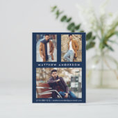 3 Photo Acteur Modèle Comp Carte postale Bleu (Debout devant)