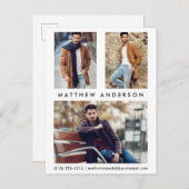 3 Photo Acteur Modèle Comp Carte postale W (Devant / Derrière)