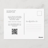3-Photo Arch Emerald Green QR-code Bewaar de datum Briefkaart (Achterkant)