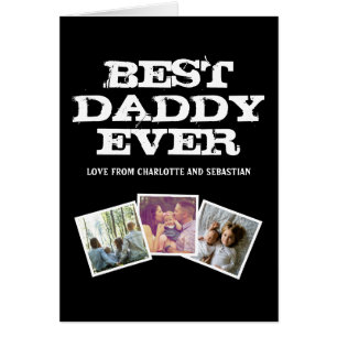 3 Photo Best Daddy Ever Fête des pères personnalis