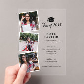 3 Photo Black And Gold Graduation Party Invitation (In situ (ordinateur de poche))