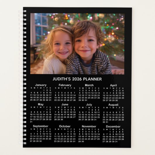 3 Photo Black and White 2026 Calendar (Devant)