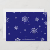 3 Photo Blue Snowflakes Carte de Noël (Dos)