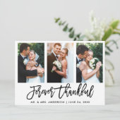 3 Photo Brush Script pour toujours Merci Mariage (Debout devant)