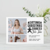 3 Photo Christmas Cookies for 2 Pregnancy Feestdagenkaart (Staand voorkant)