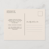 3-Photo Collage Beige Bewaar de datum Briefkaart (Achterkant)