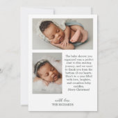 3 Photo Collage de Noël Faire-part de naissance bé (Dos)