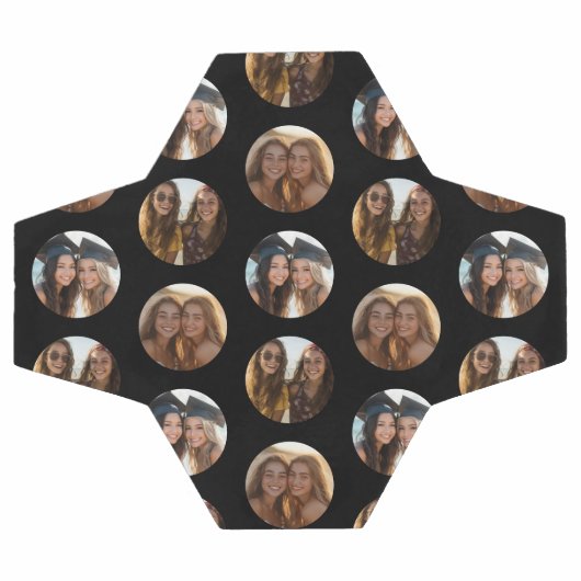 3 Photo Collage Half Brick Pattern - zwarte cirkel Voetbal (Enkel)