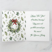 3 Photo Collage Joyeux Noël Carte de vacances vert (Intérieur)