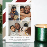 3 Photo et retrait modèle<br><div class="desc">Couleurs de Noël rétro audacieuses,  cartes plates. Personnalisé avec vos propres photos et texte de Ricaso .. ajoutez vos propres détails à ces cartes étonnantes qui feront une impression avec des couleurs dépouillées au dos</div>