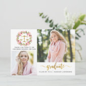 3 Photo Faculté de droit Diplôme Floral Faire-part (Debout devant)