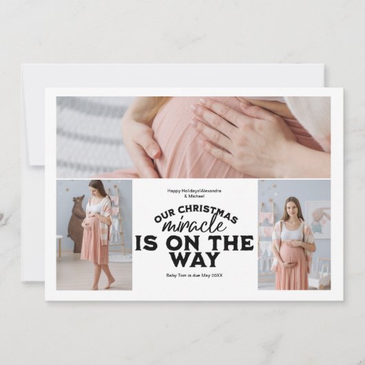 3 Photo Faire-part de grossesse de Noël (Devant)