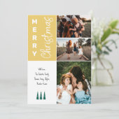 3 Photo Joyeuse Carte de Noël - Jaune (Debout devant)