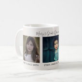 3 Photo Les grands-enfants de grand-mère Noms Mug (Devant gauche)