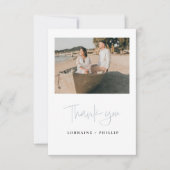 3 photo mariage moderne carte de remerciements (Devant)