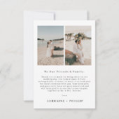 3 photo mariage moderne carte de remerciements (Dos)