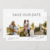 3 Photo QR Code Mariage Enregistrer la carte Date (Devant / Derrière)