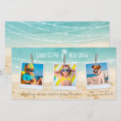 3-Photo Sand est la nouvelle carte de vacances Tro (Devant / Derrière)