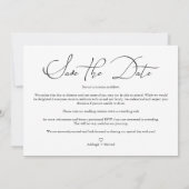 3 Photos Collage Engaged Chic Minimalist Wedding Save The Date (Achterkant)
