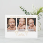 3 Photos Collage Flourish Fake Effect Godparents (Staand voorkant)