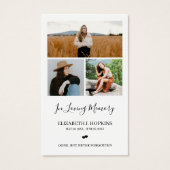 3 Photos Collections Funéraires Cartes de prières (Devant)