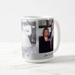 3 photos et vos tasses d'anniversaire de diamant