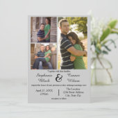 3 Photos Gris - Faire-part de mariage (Debout devant)