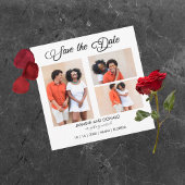 3 Photos Mariage Plat Enregistrer La Carte Date