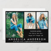 3 Photos Modèle Carte Comp noir (Devant / Derrière)