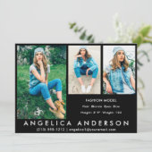 3 Photos Modèle Carte Comp noir (Debout devant)