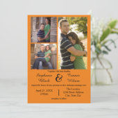 3 Photos Orange - Faire-Part de Mariage (Debout devant)