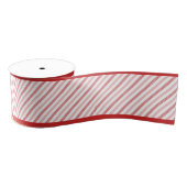 3" Pink and Red Candy Cane Pinstripe Xmas Pattern Grosgrain Lint (Spoel)