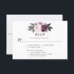 #3 Plum violet Pink Peonies Bouquet Menu Choix<br><div class="desc">Une autre version de la carte RSVP pour les pivoines violette et prune - Un bouquet romantique de tourterelles et verdure pourpre, prune et rose vient compléter la carte. Les détails de votre séjour sont présentés avec un mélange de calligraphie et de texte moderne. Il y a également de la...</div>