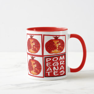 3 Pomegranaatplakken Art Deco Mok