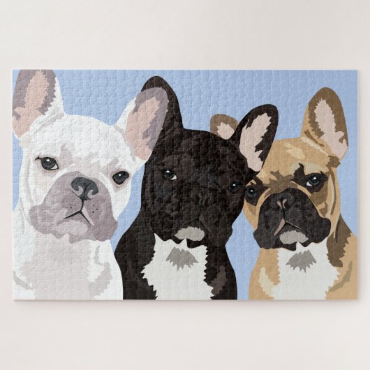 3 Pop Art French Bulldogs Legpuzzel (Horizontaal)