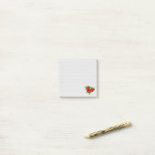 3 Post-it Notes Fleurs Rouges (Sur un bureau)