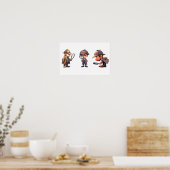 3 privé-detectives op zoek naar aanwijzingen poster (Keuken)