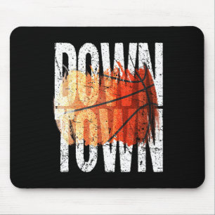 3-punts geschoten basketbal grafisch - Downtown Muismat