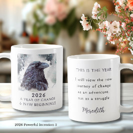 3. Raven 2026 Year of Change Powerful Intention Koffiemok
