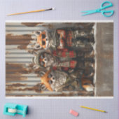 3 Red Fox Urban Frontier Boys Decoupage Tissuepapier (Craft)