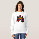 3 RED PLAID CHRISTMAS TREES EN JOY TRUI (Voorkant volledig)