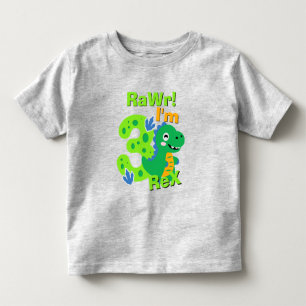 3 Rex Dinosaurus Verjaardag Shirt